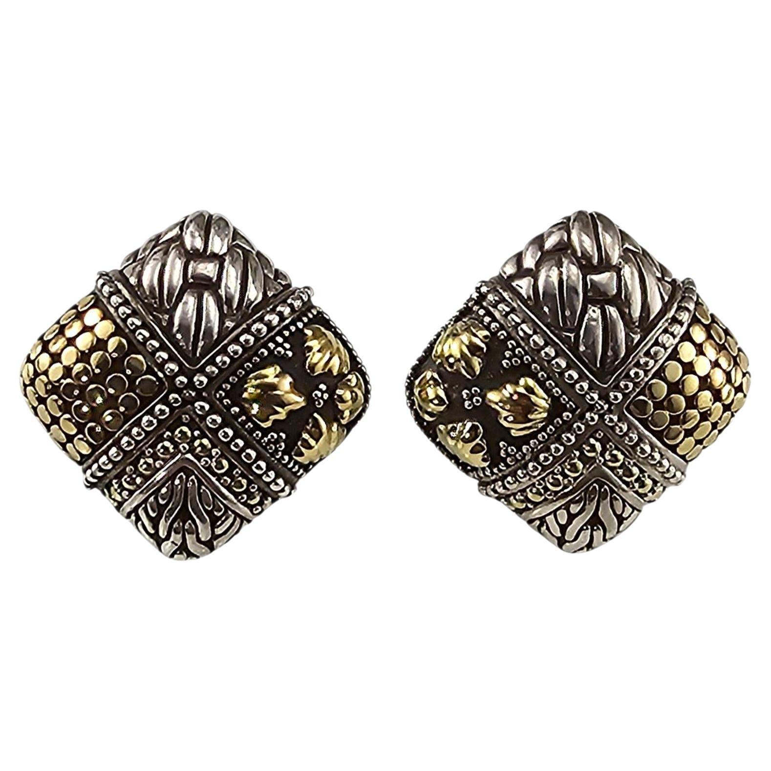 John Hardy Orecchini "Four Seasons" in argento e oro giallo 18 carati #23732