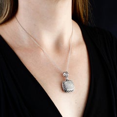 John Hardy Sterling Silver and Diamond Pendant 0.85 Carat