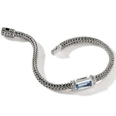 John Hardy Bracelet à chaîne aigue-marine en argent sterling BUS9009691AQXUM