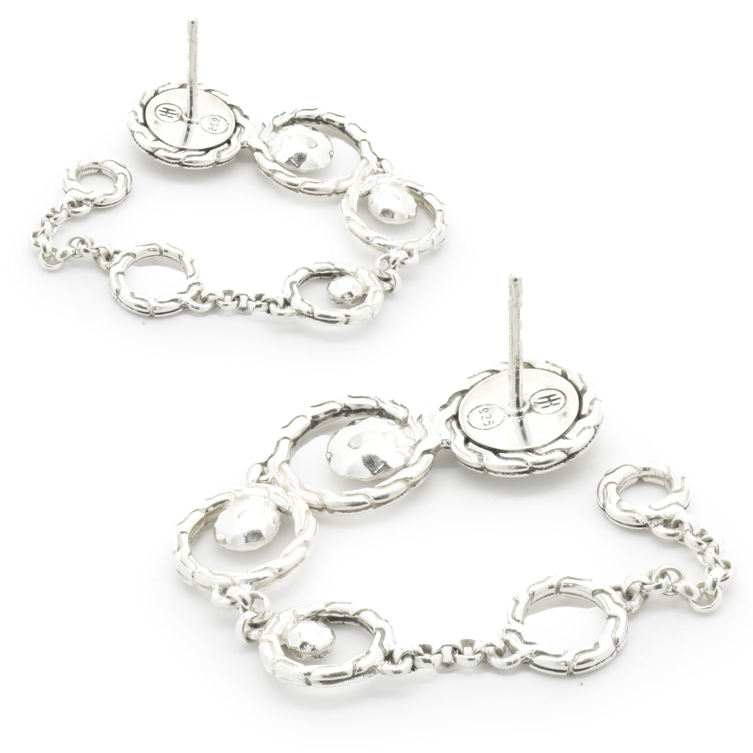 John Hardy Sterling Silver Ball Drop Earrings In Excellent Condition For Sale In Scottsdale, AZ