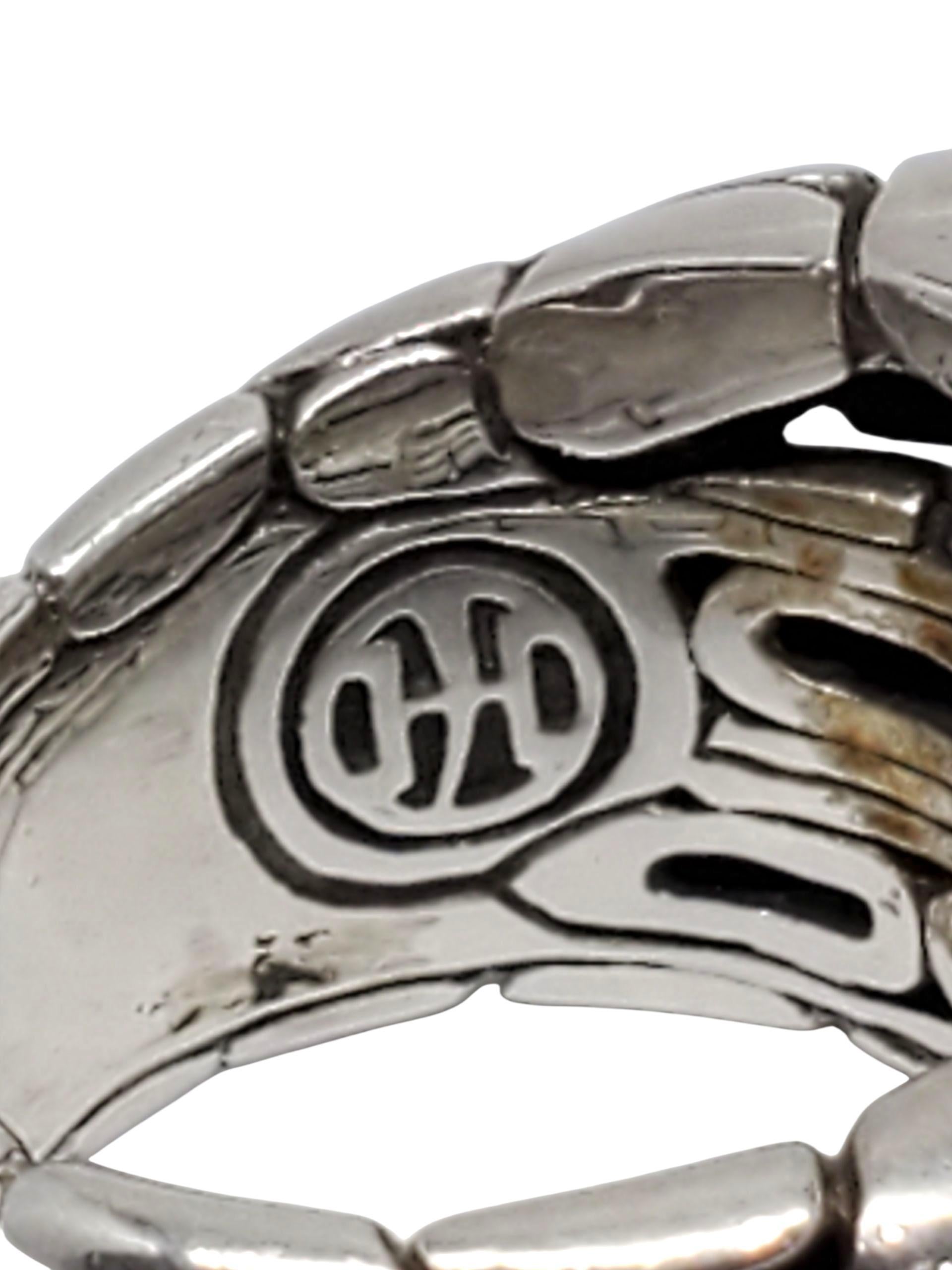 John Hardy Sterling Silber Batu Kali Kieselstein Ring Größe 7 1/4 #23630 im Angebot 1