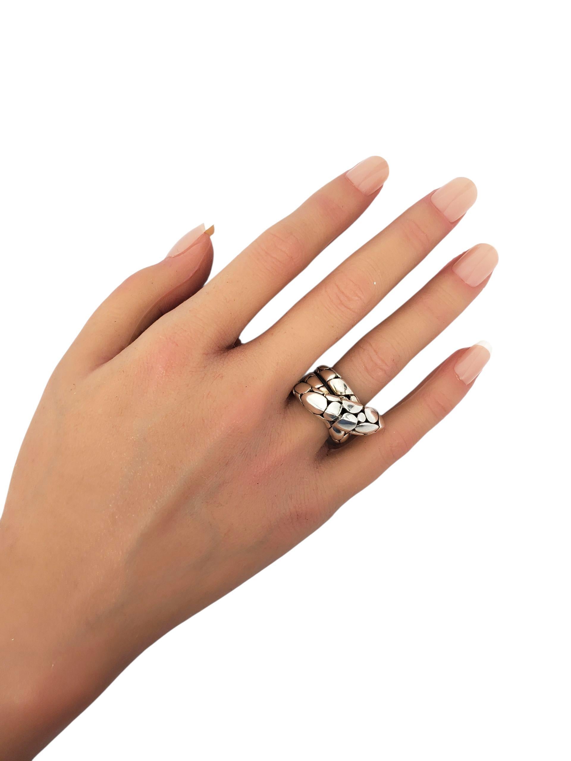 John Hardy Sterling Silber Batu Kali Kieselstein Ring Größe 7 1/4 #23630 im Angebot 3