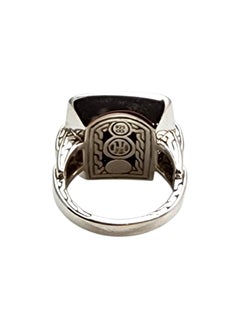 John Hardy Sterling Silver Black Sapphire Lava Ring Size 7 #25357