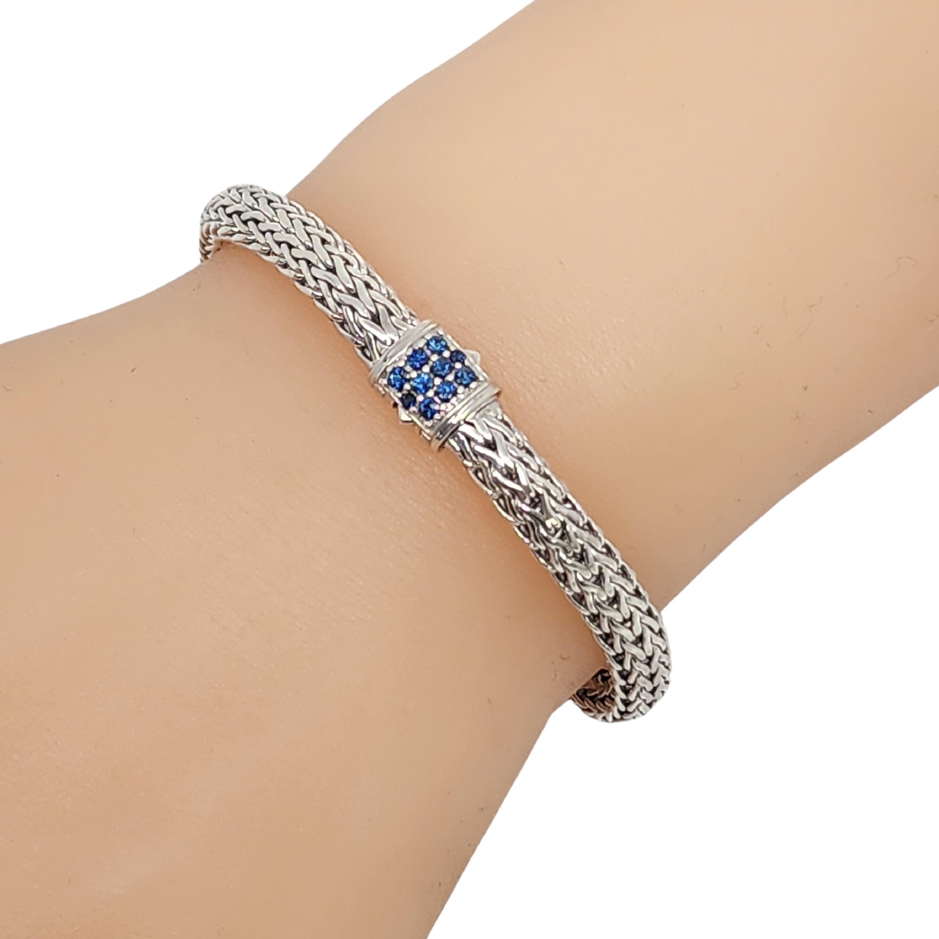 John Hardy Sterling Silver Blue Sapphire Classic Chain Icon Bracelet #16270 5