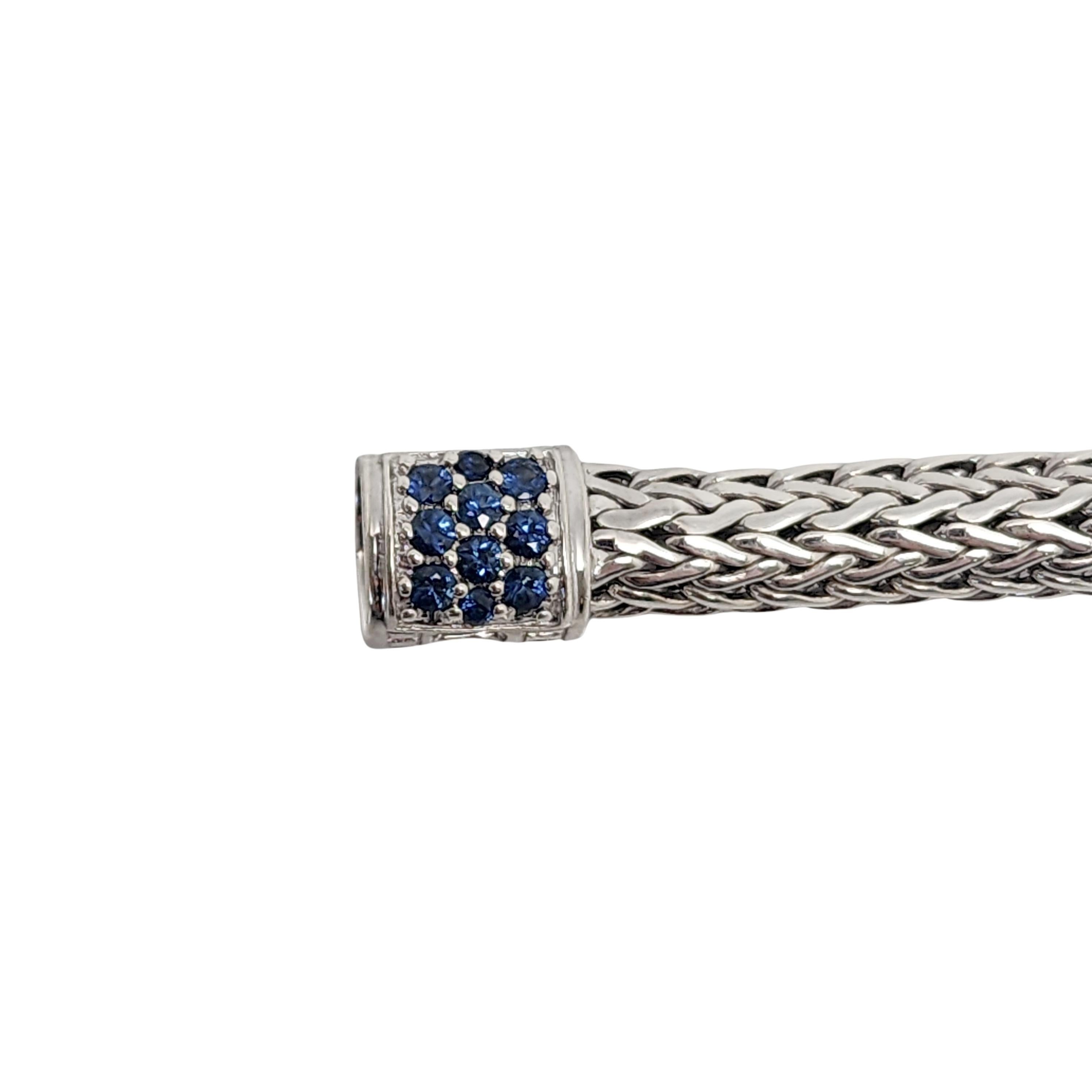 John Hardy Sterling Silver Blue Sapphire Classic Chain Icon Bracelet #16270 1