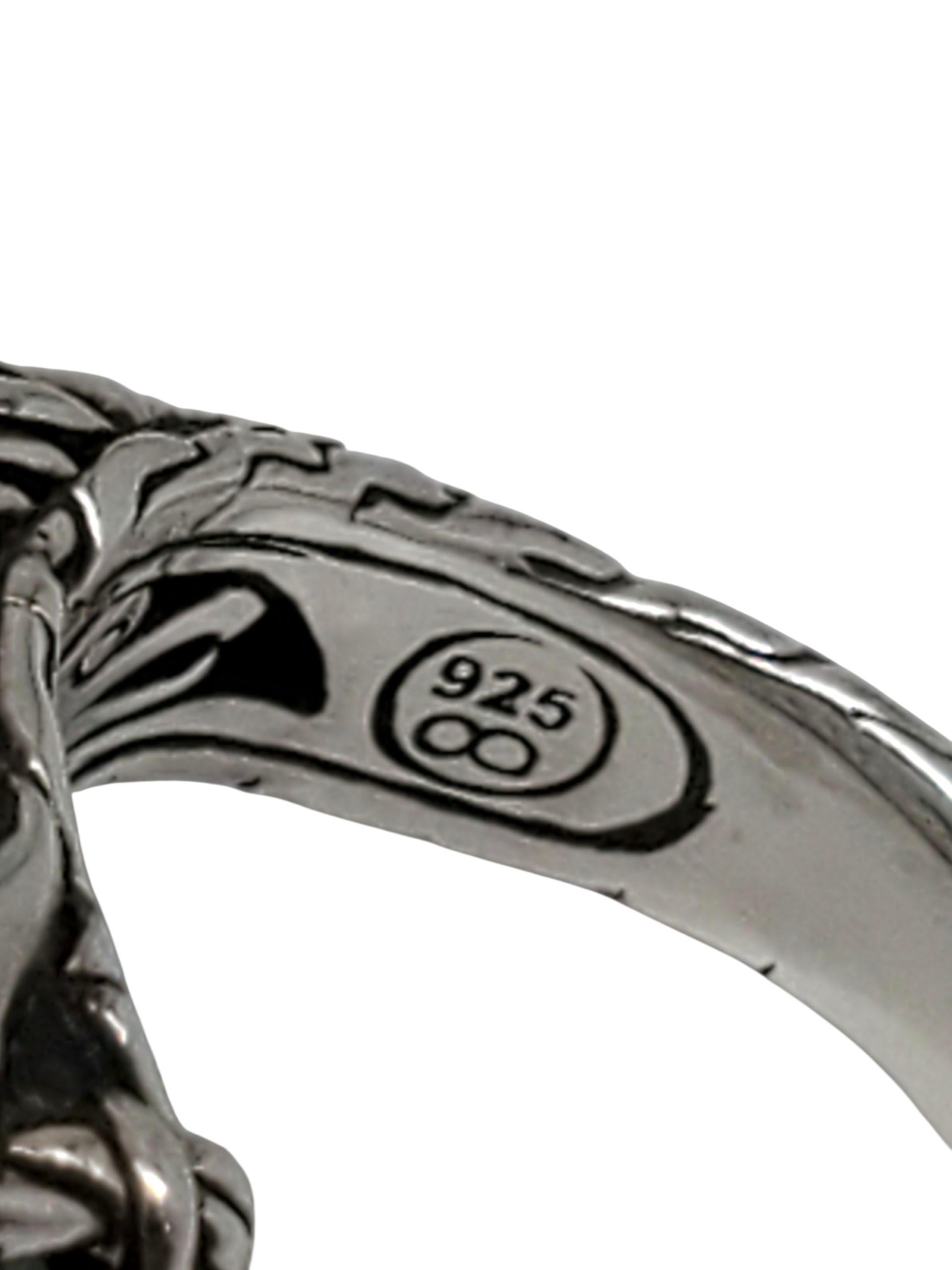 John Hardy A. Silver Anello del Drago di Topazio Blu Misura 5,75 #23609 in vendita 1