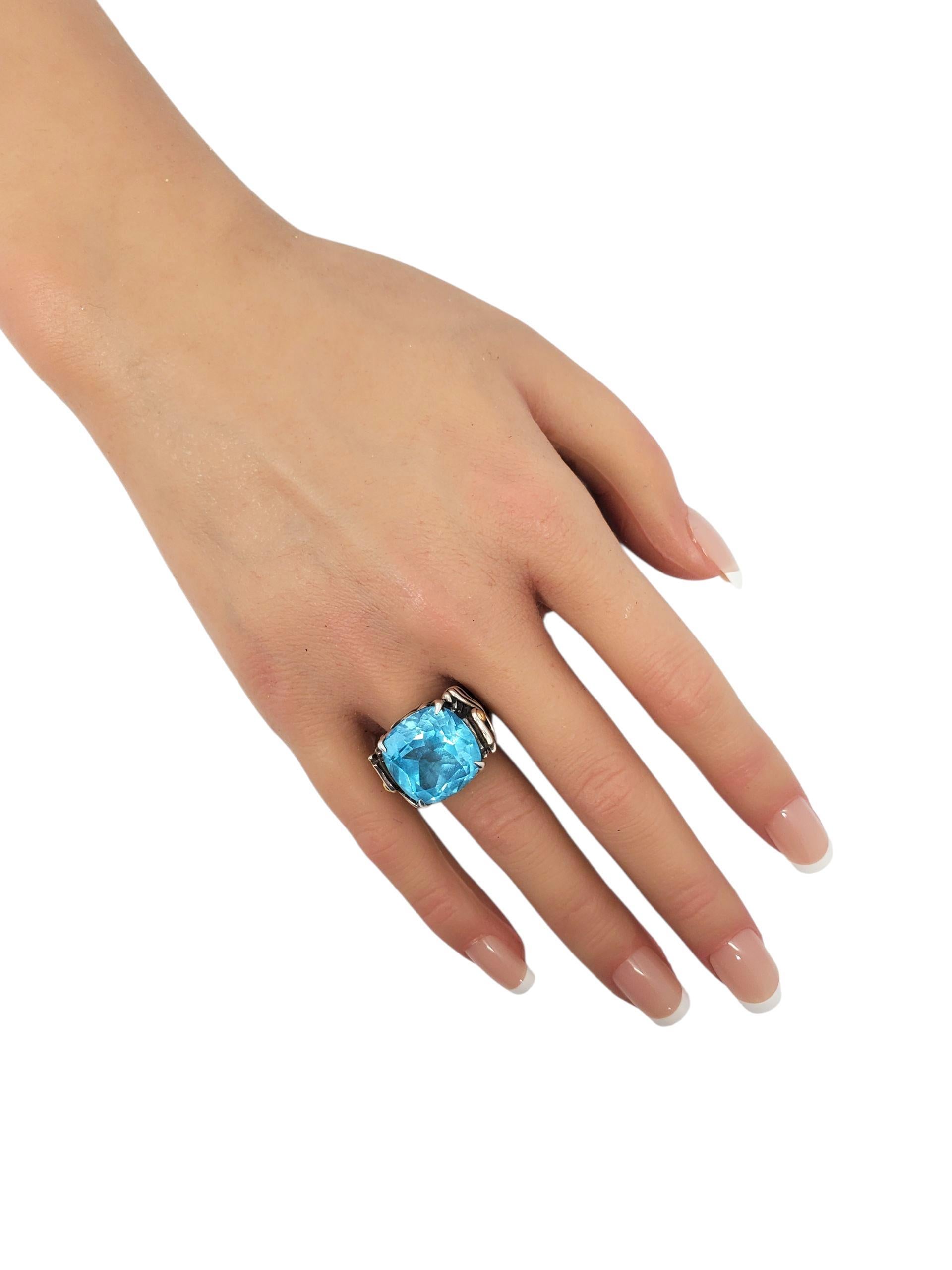 John Hardy A. Silver Anello del Drago di Topazio Blu Misura 5,75 #23609 in vendita 2