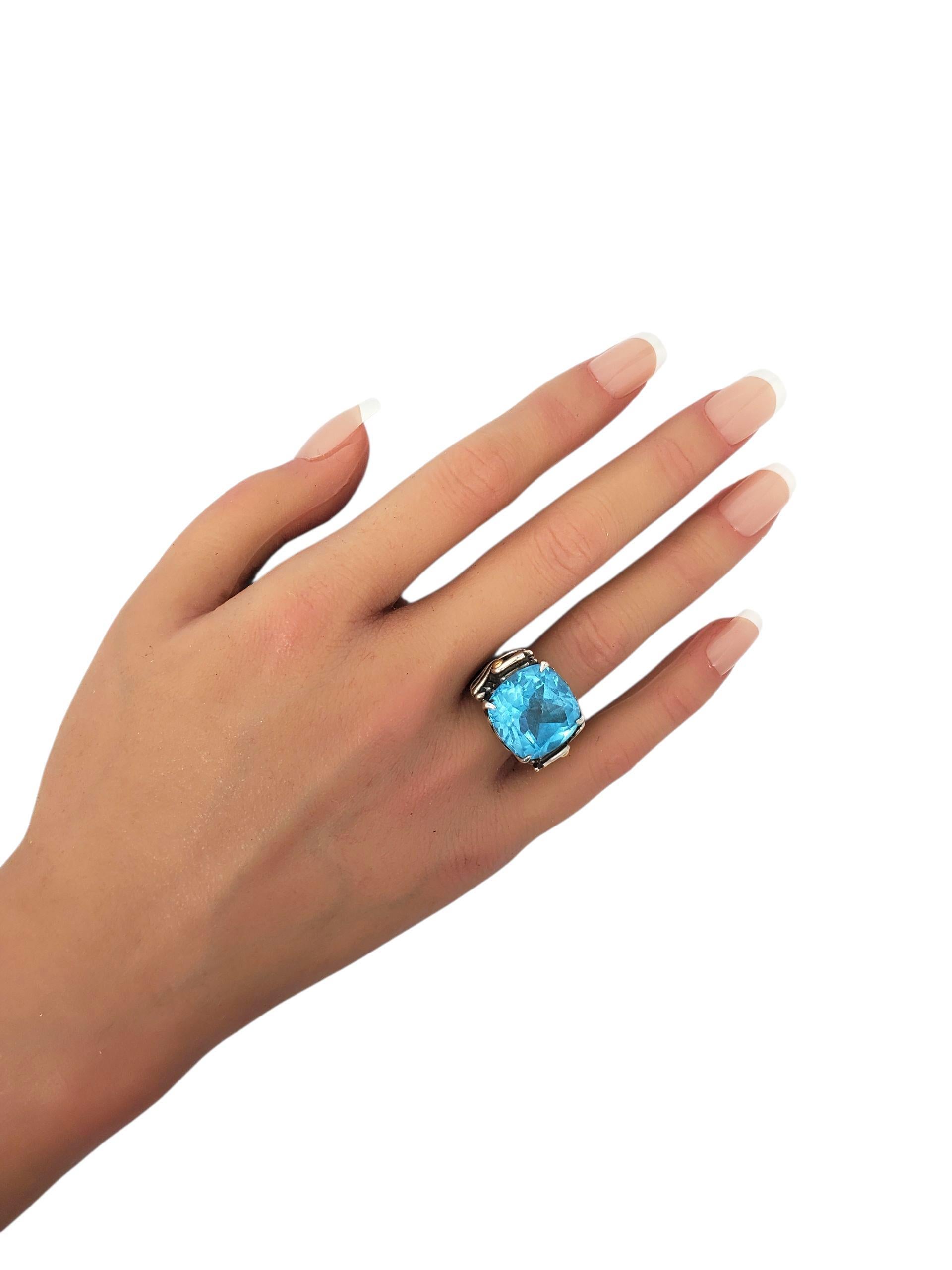 John Hardy A. Silver Anello del Drago di Topazio Blu Misura 5,75 #23609 in vendita 3