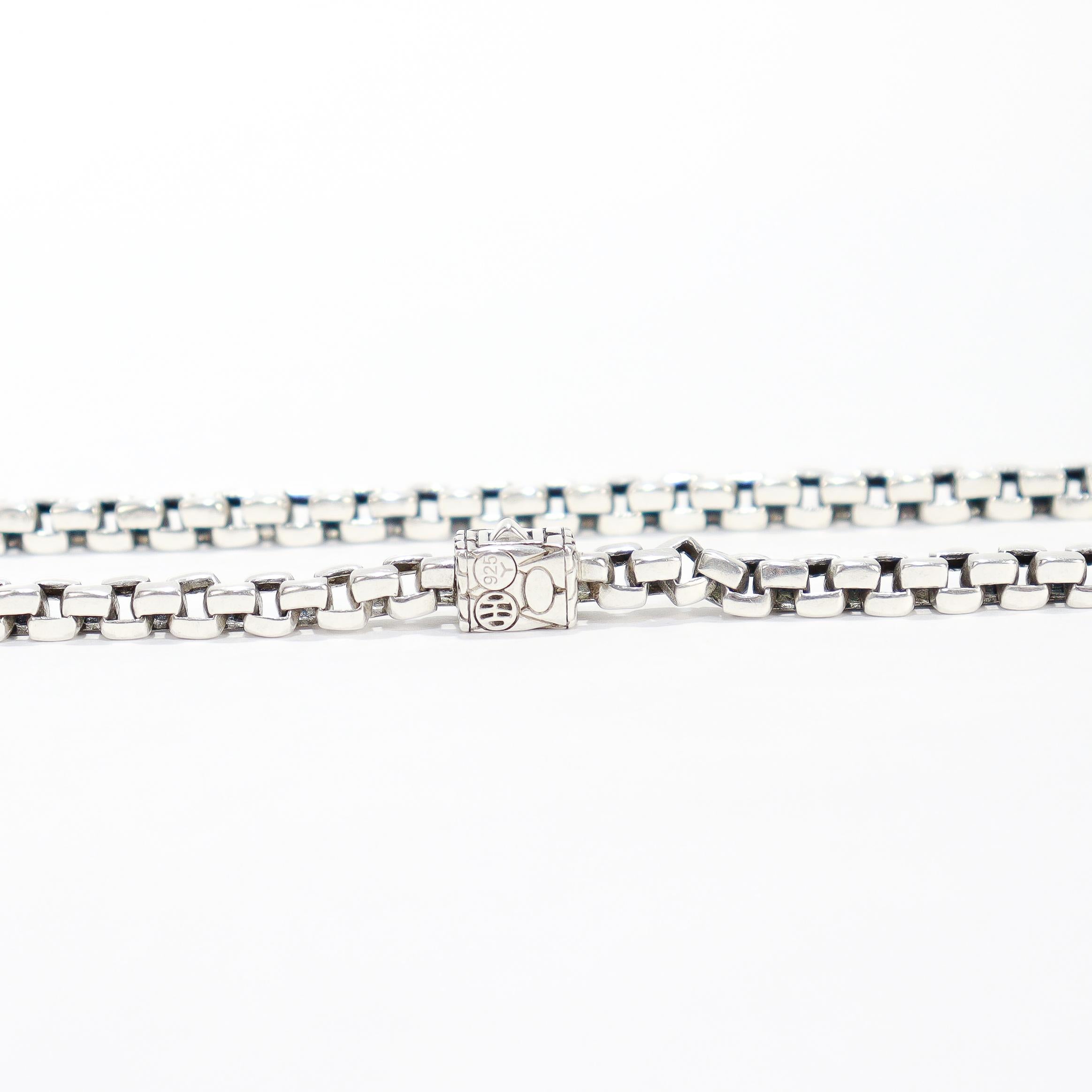 Collar de cadena en caja de plata de ley John Hardy, 6MM en venta 9