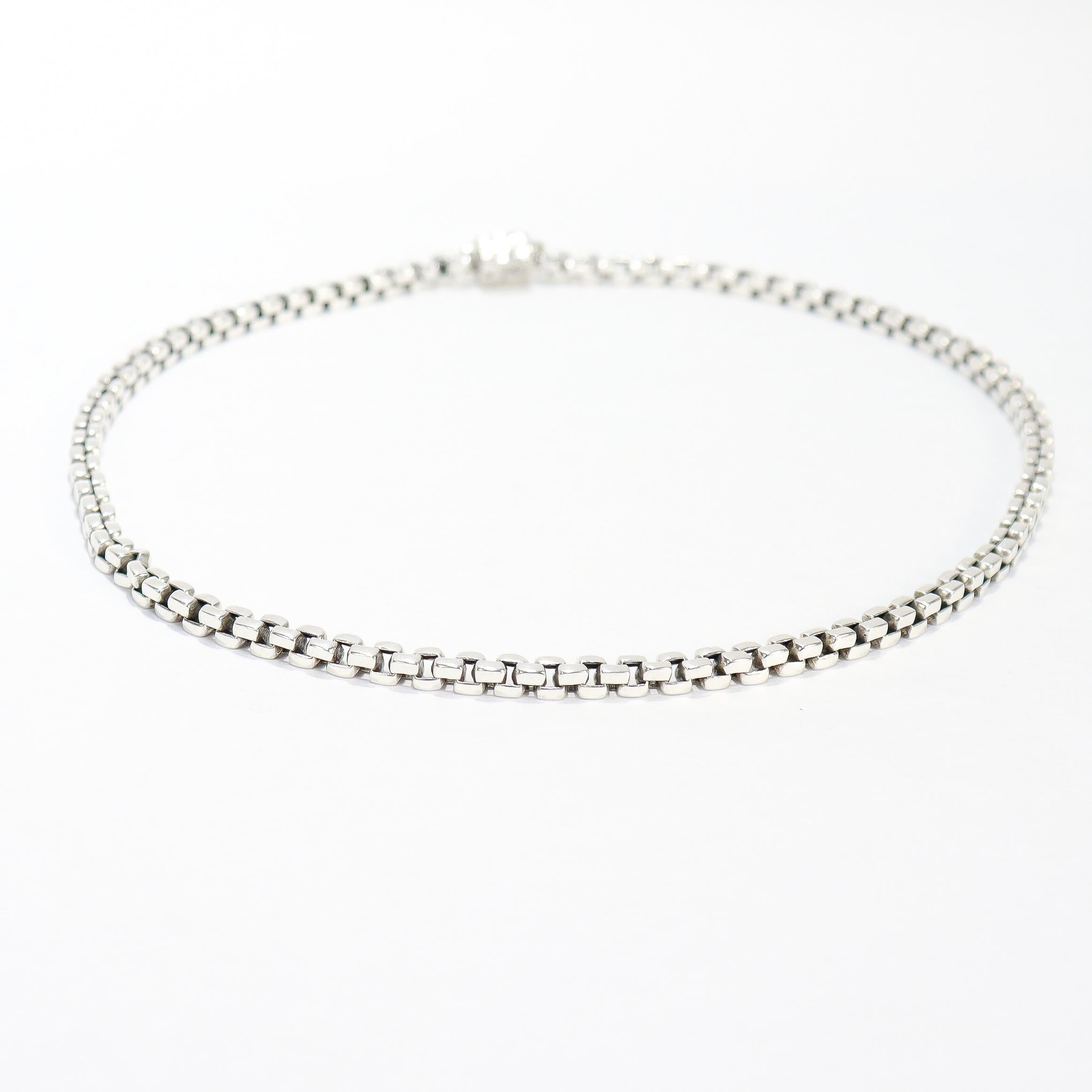 Femenino o masculino Collar de cadena en caja de plata de ley John Hardy, 6MM en venta