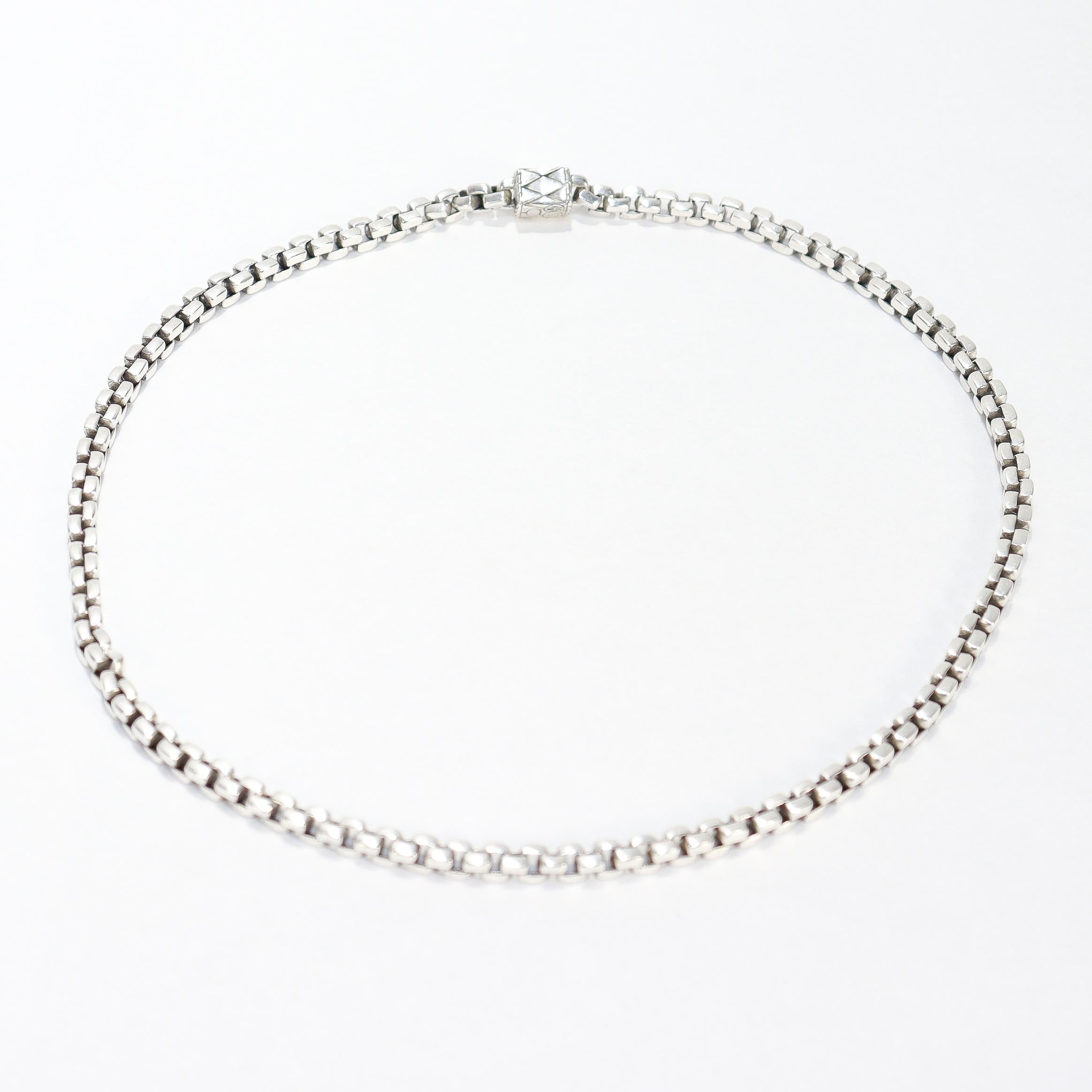 Collar de cadena en caja de plata de ley John Hardy, 6MM en venta 2