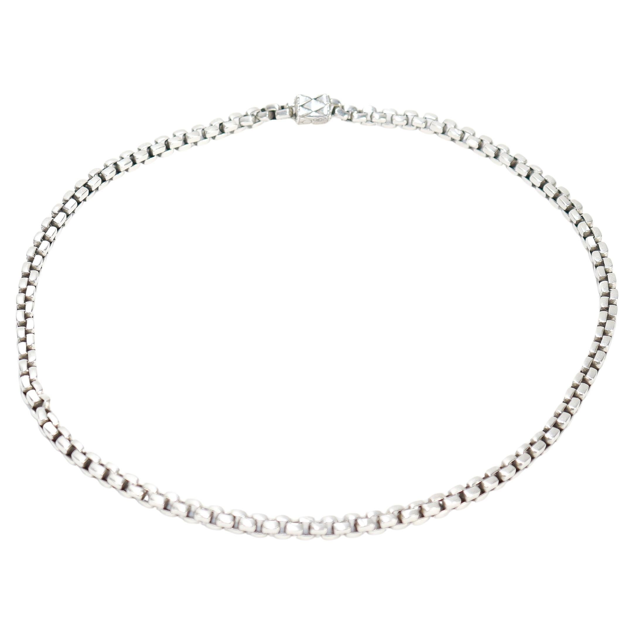 Collar de cadena en caja de plata de ley John Hardy, 6MM en venta