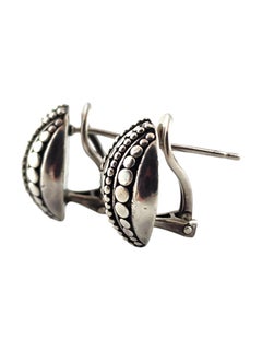 John Hardy Sterling Silver Buddha Belly Dot Earrings Omega Backs #18410