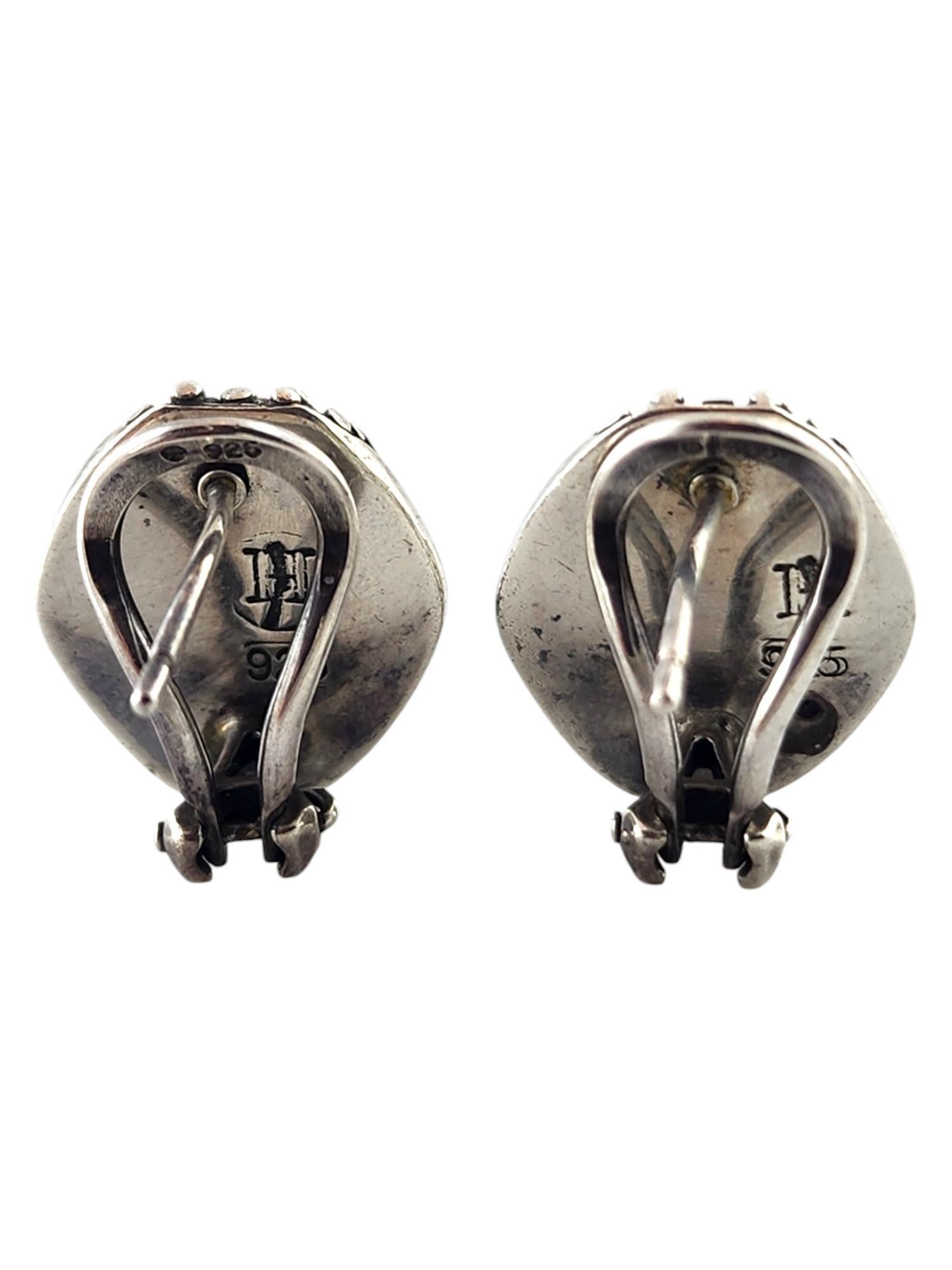 John Hardy Sterling Silver Buddha Belly Dot Earrings Omega Backs #18410 In Good Condition For Sale In Washington Depot, CT