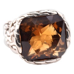 John Hardy Sterling Silver Citrine Ring