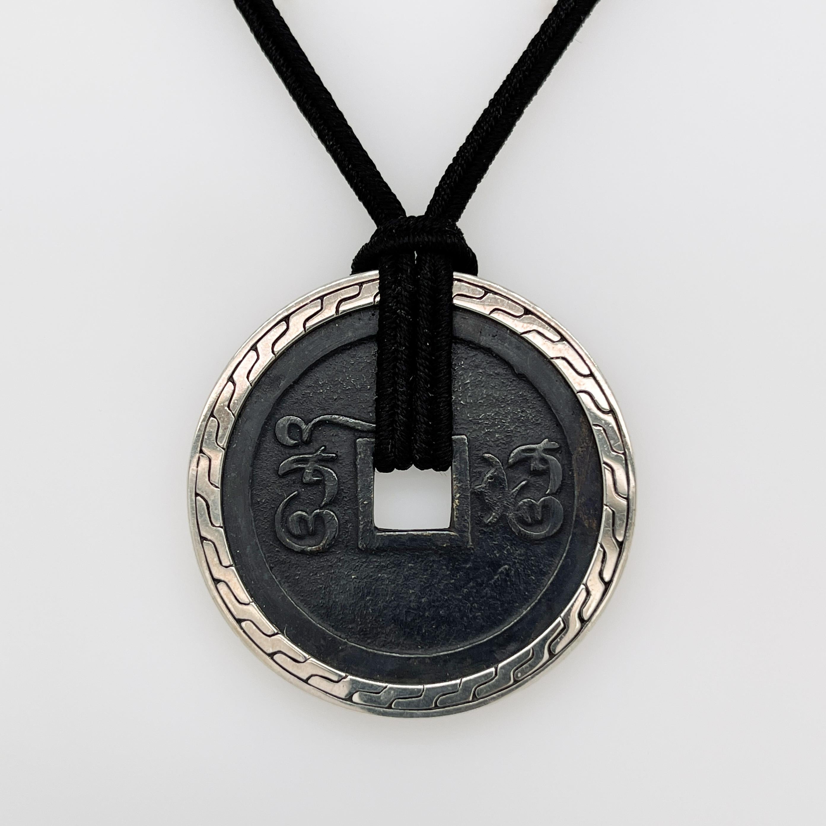 John Hardy Sterlingsilber Klassische antike Münze Amulet oder Halskette (Moderne)