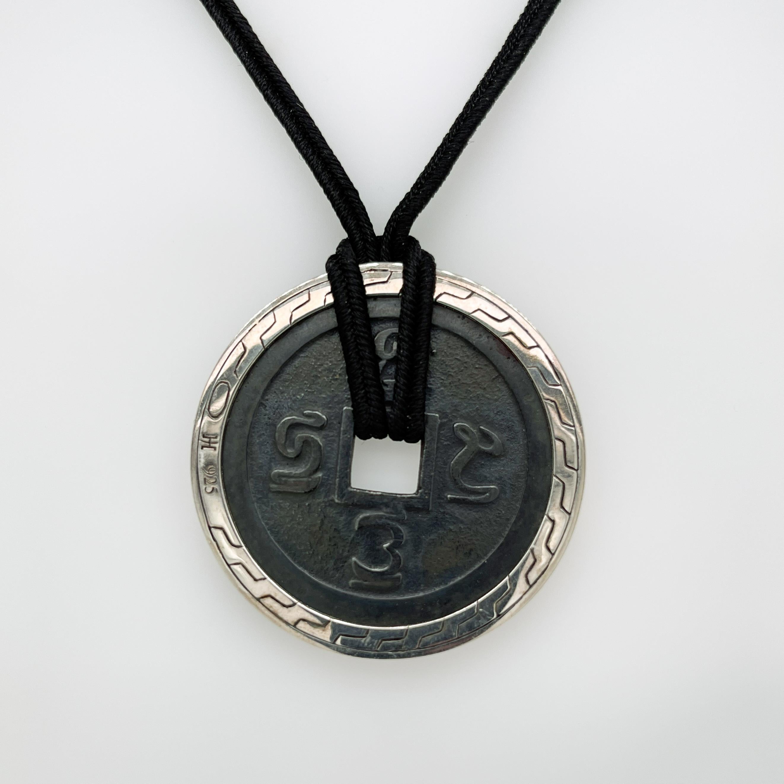 John Hardy Sterlingsilber Klassische antike Münze Amulet oder Halskette im Zustand „Gut“ in Philadelphia, PA