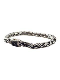 John Hardy Sterling Silver Classic Black Sapphire Chain Bracelet #18599