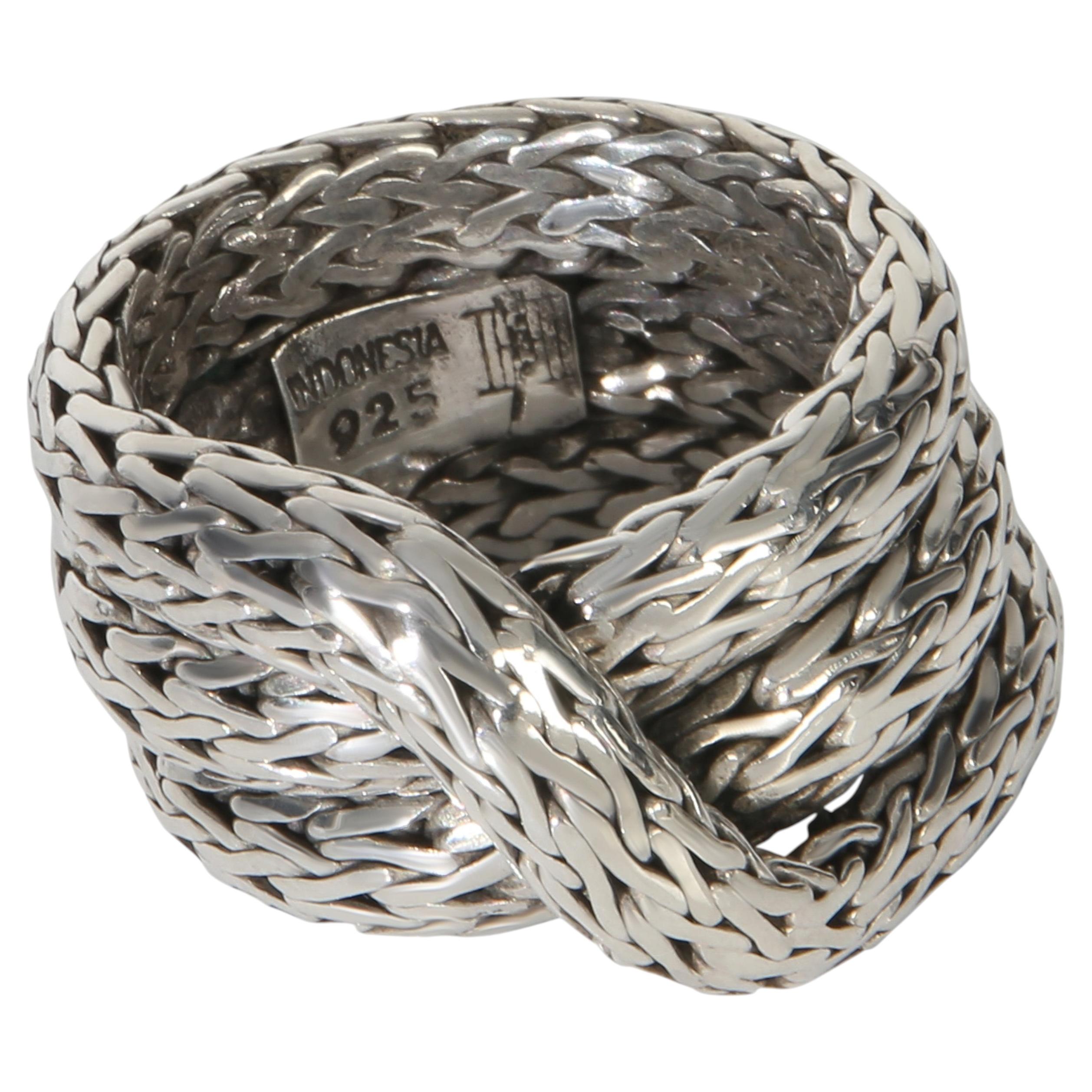 John Hardy Sterling Silver  Klassischer Ketten-Crossover-Ring