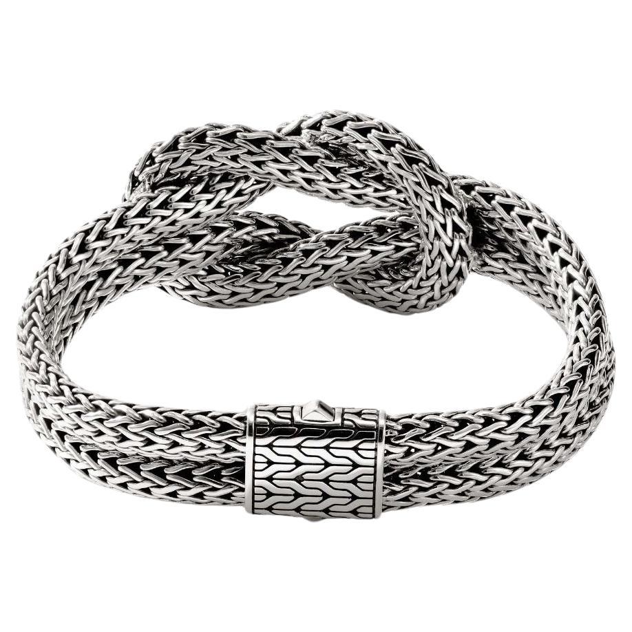 John Hardy Sterling Silver Classic Chain Love Knot Bracelet BU901034XUM For Sale