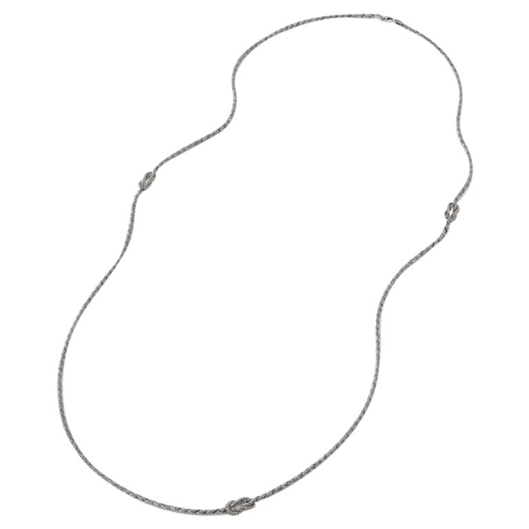 John Hardy Sterling Silver Classic Chain Love Knot Station Necklace NB901059X36