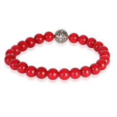 Pulsera de plata de ley con cuentas de coral de John Hardy