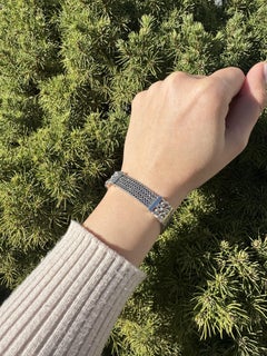 John Hardy Sterling Silver Curb Station Rata Weave Chain Bracelet