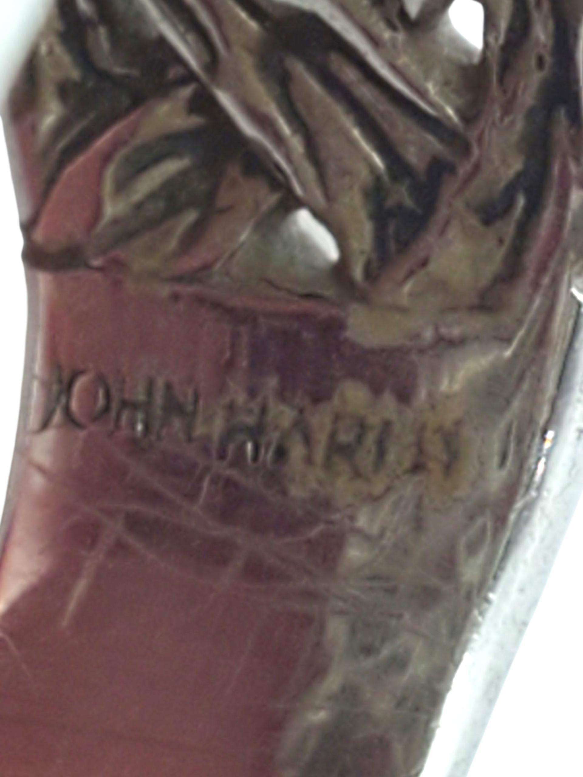 John Hardy Anello con nodo intrecciato e diamante in argento sterling misura 6,25 #23610 in vendita 1