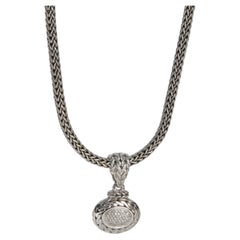 John Hardy Sterling Silver Diamond Classic Chain Necklace