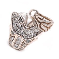 John Hardy Sterling Silver Diamond Panther Pendant