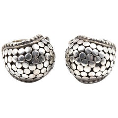 John Hardy Sterling Silver Dot Collection Buddha Belly Earrings