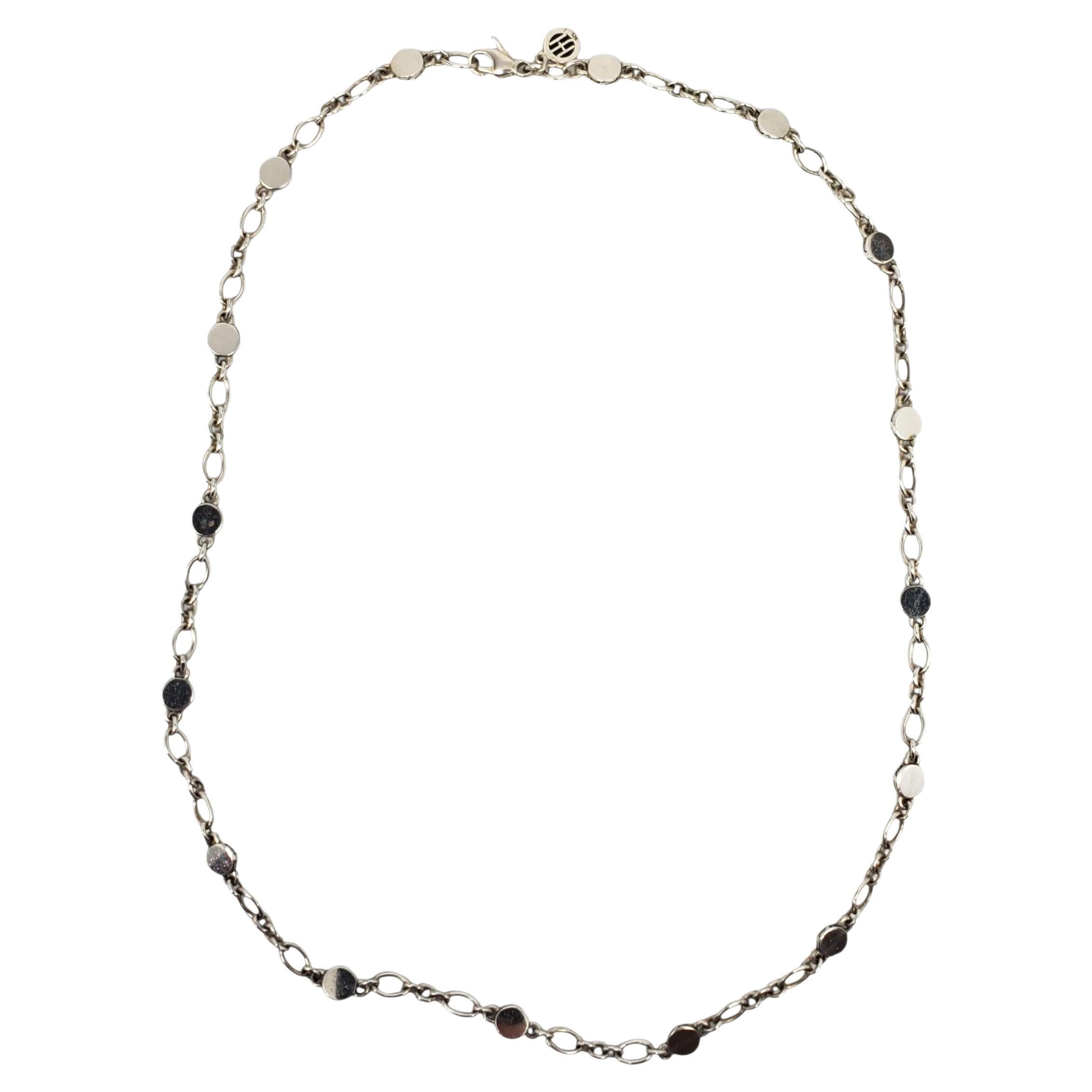 John Hardy Sterling Silver Dot Disc Station Necklace #23654