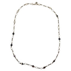 John Hardy Sterling Silver Dot Disc Station Necklace #23654