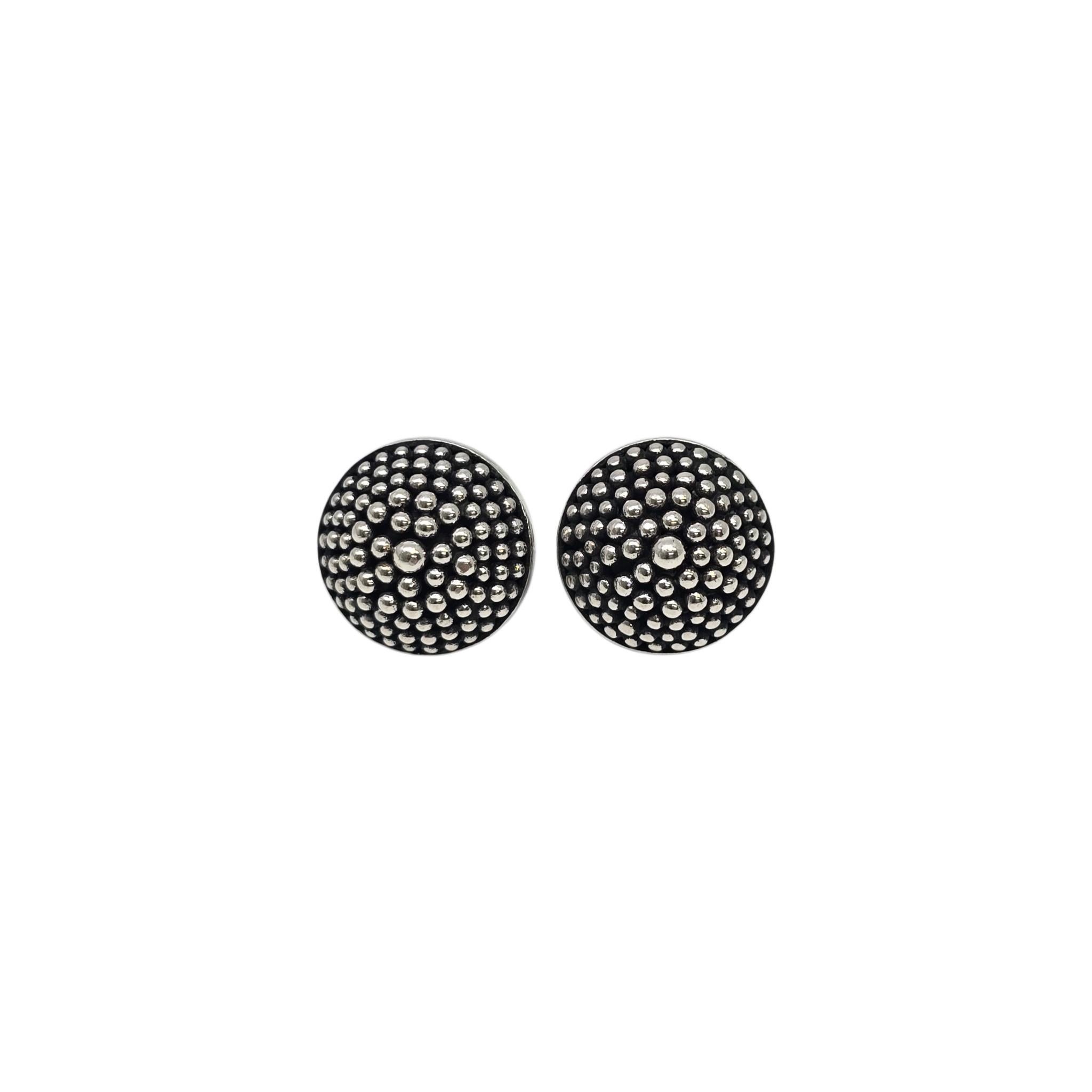 John Hardy Sterling Silver Dot Dome Stud Earrings #24886 For Sale