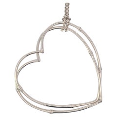 Collar con colgante de doble corazón de plata de ley John Hardy, años 90