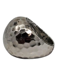John Hardy Sterling Silver Hammered Dome Ring Size 7.25 #23608