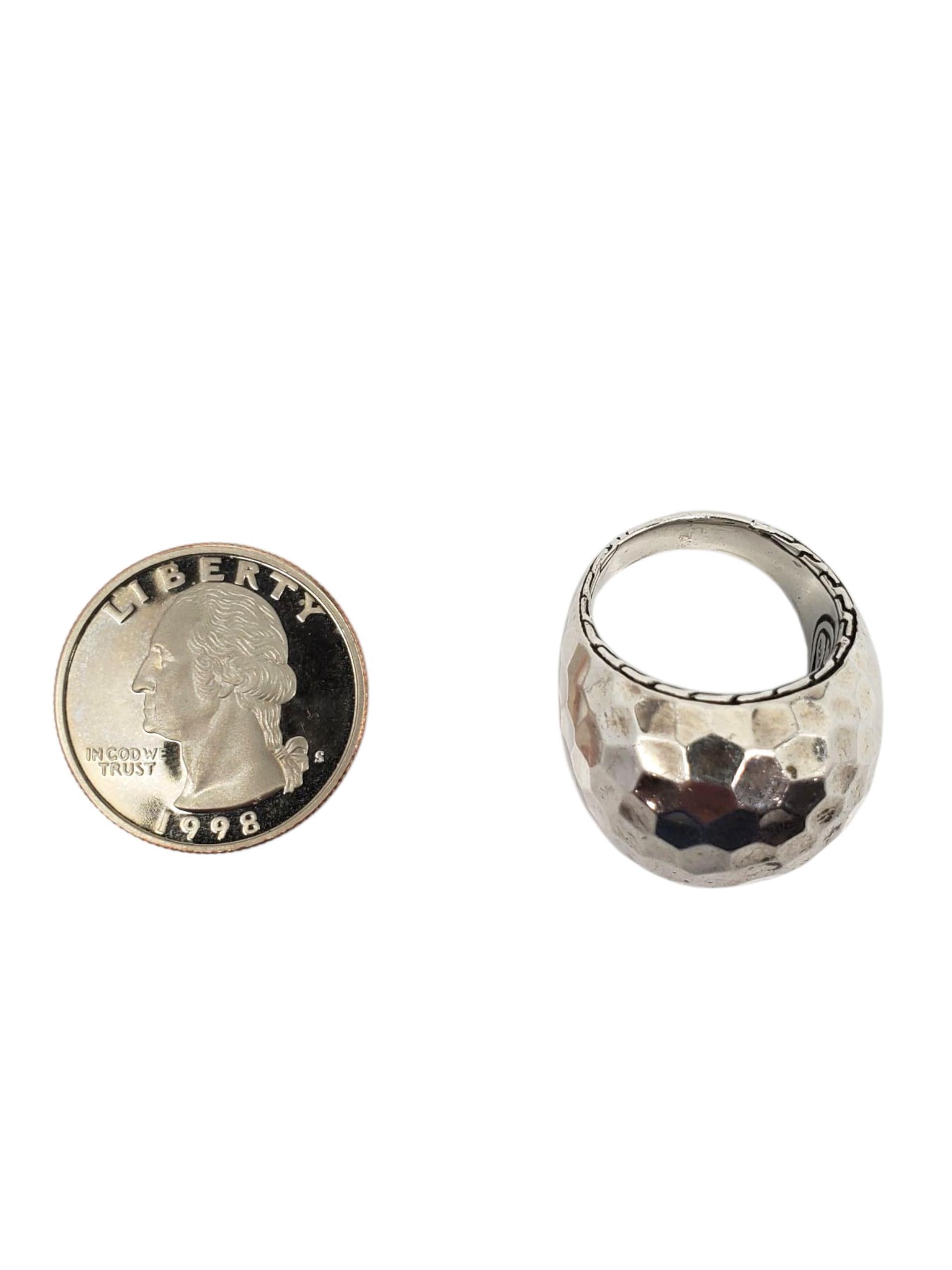 Donna John Hardy Anello a cupola in argento martellato misura 7,25 #23608 in vendita