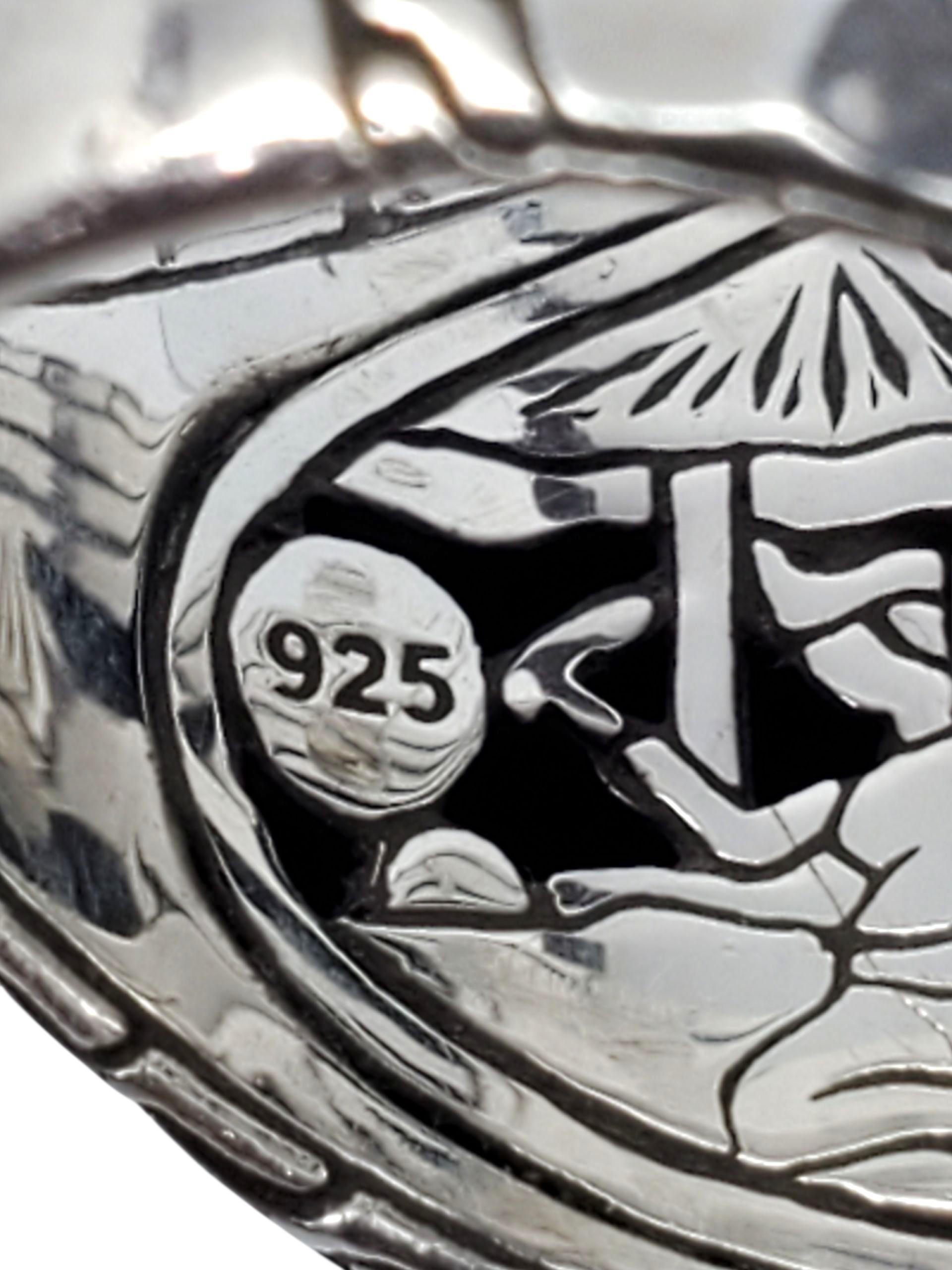 John Hardy Anello a cupola in argento martellato misura 7,25 #23608 in vendita 2