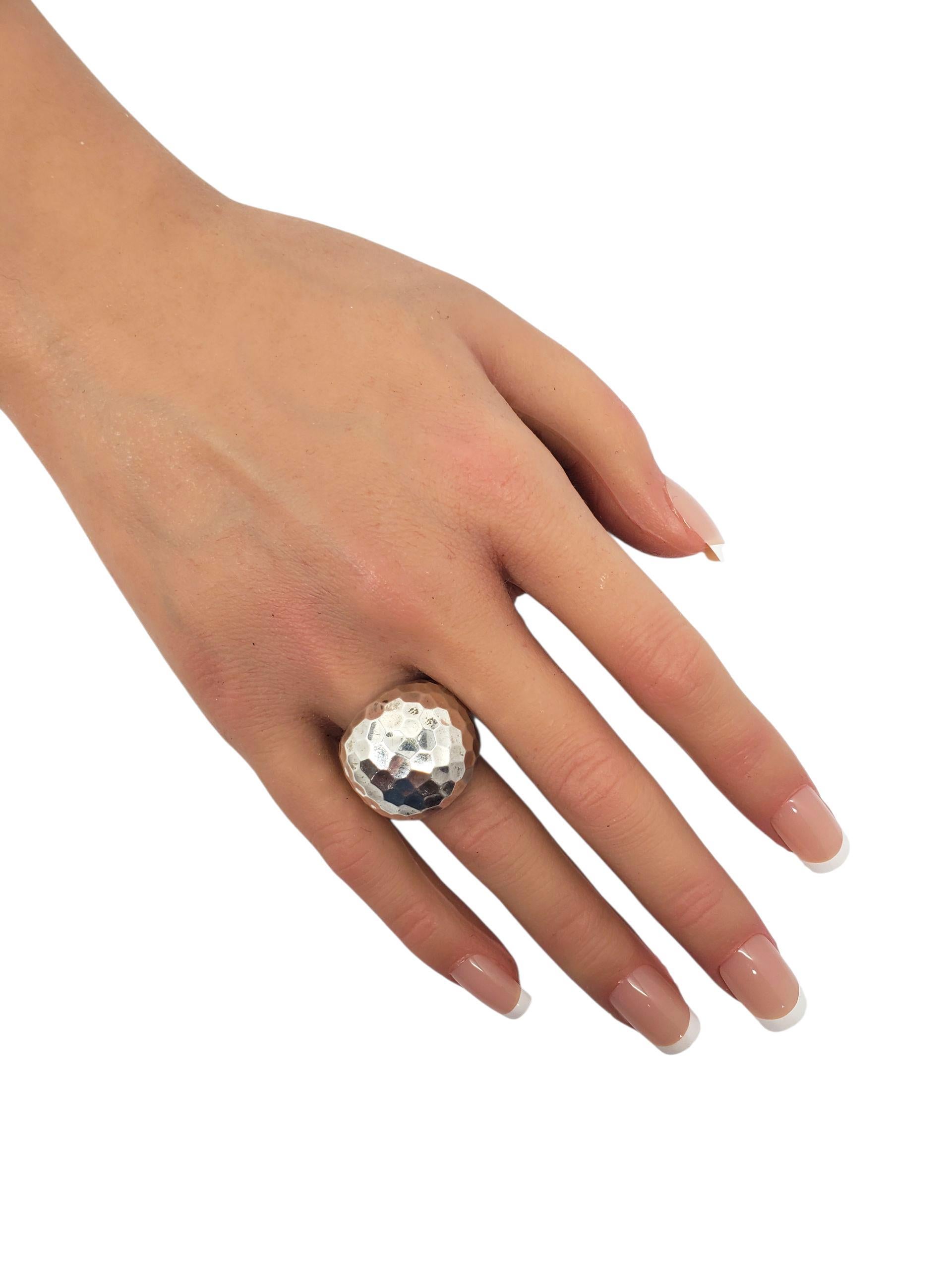 John Hardy Anello a cupola in argento martellato misura 7,25 #23608 in vendita 4