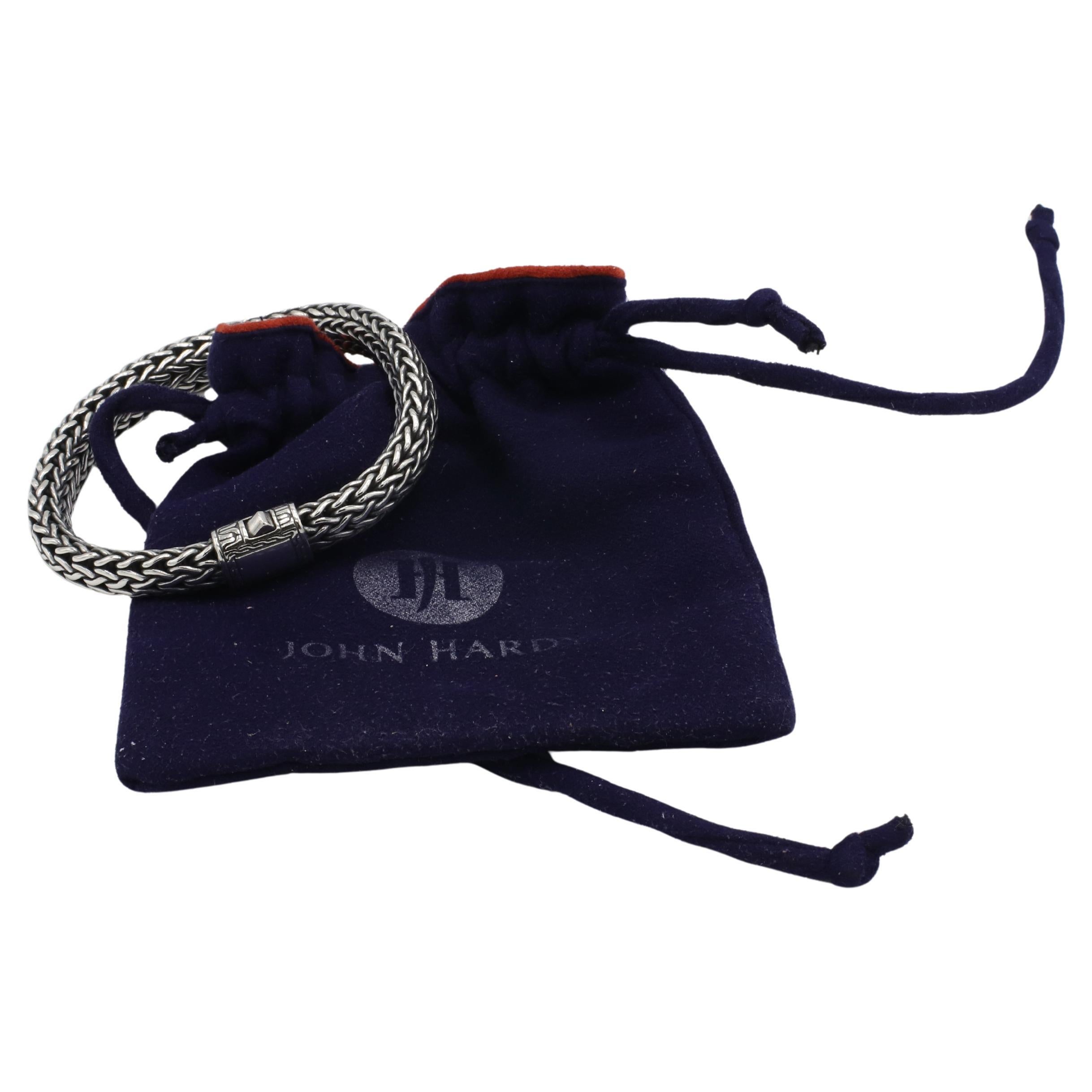 Moderno John Hardy Bracciale Icon Chain in argento Sterling a maglie intrecciate 10.5MM in vendita
