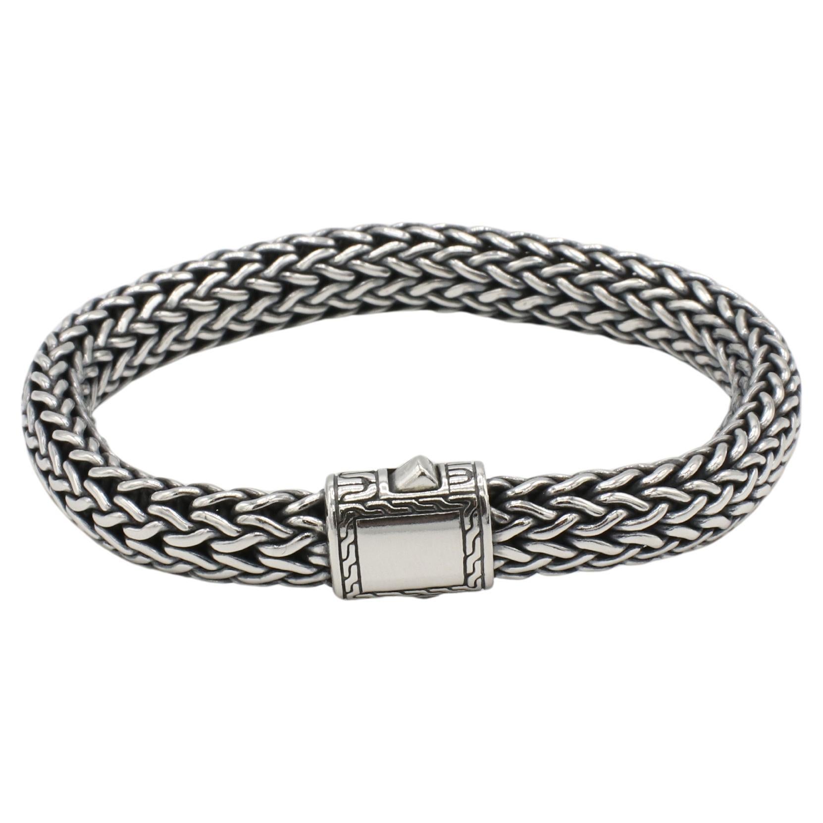 John Hardy Bracciale Icon Chain in argento Sterling a maglie intrecciate 10.5MM in vendita