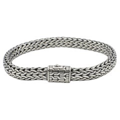 John Hardy Sterling Silver Icon Classic Woven Mesh Chain Link Bracelet 10MM