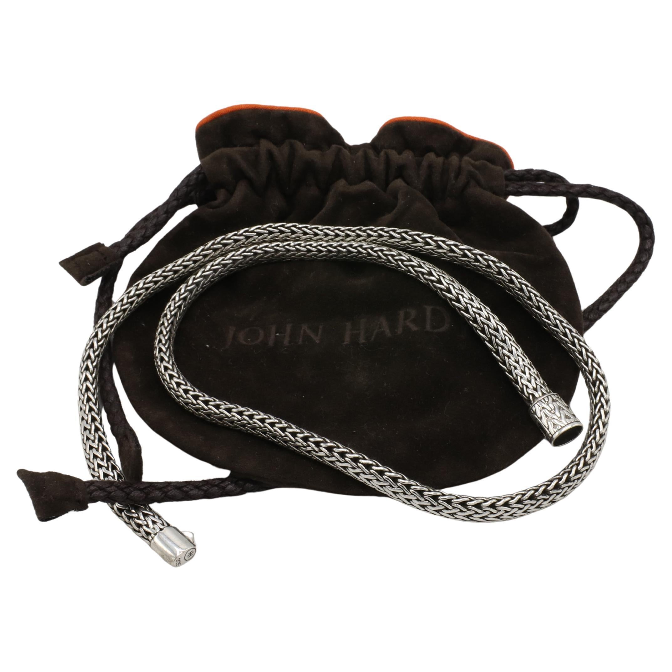 Collar de eslabones de cadena tejida Icon de plata de ley John Hardy 6,5MM Moderno en venta