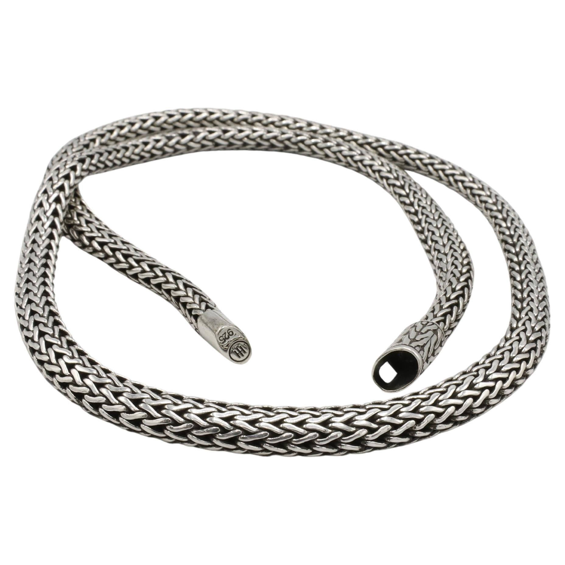 Femenino o masculino Collar de eslabones de cadena tejida Icon de plata de ley John Hardy 6,5MM en venta