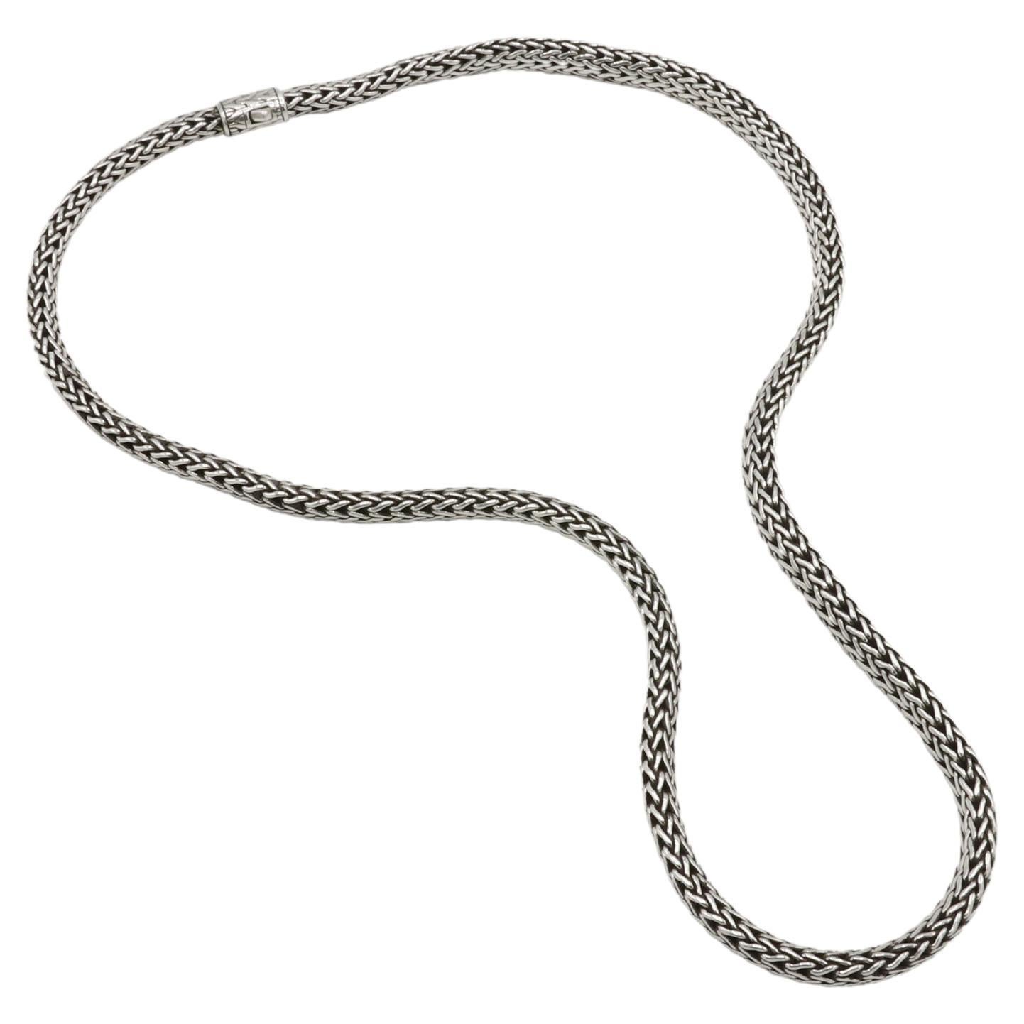 Collar de eslabones de cadena tejida Icon de plata de ley John Hardy 6,5MM en venta