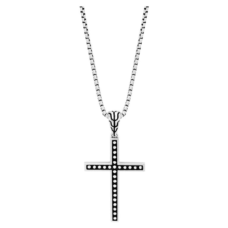 Colgante Cruz de Jawan de plata de ley John Hardy NB999653X20