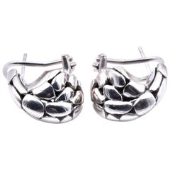 John Hardy Boucles d'oreilles ventre de bouddha en argent sterling de la collection Kali