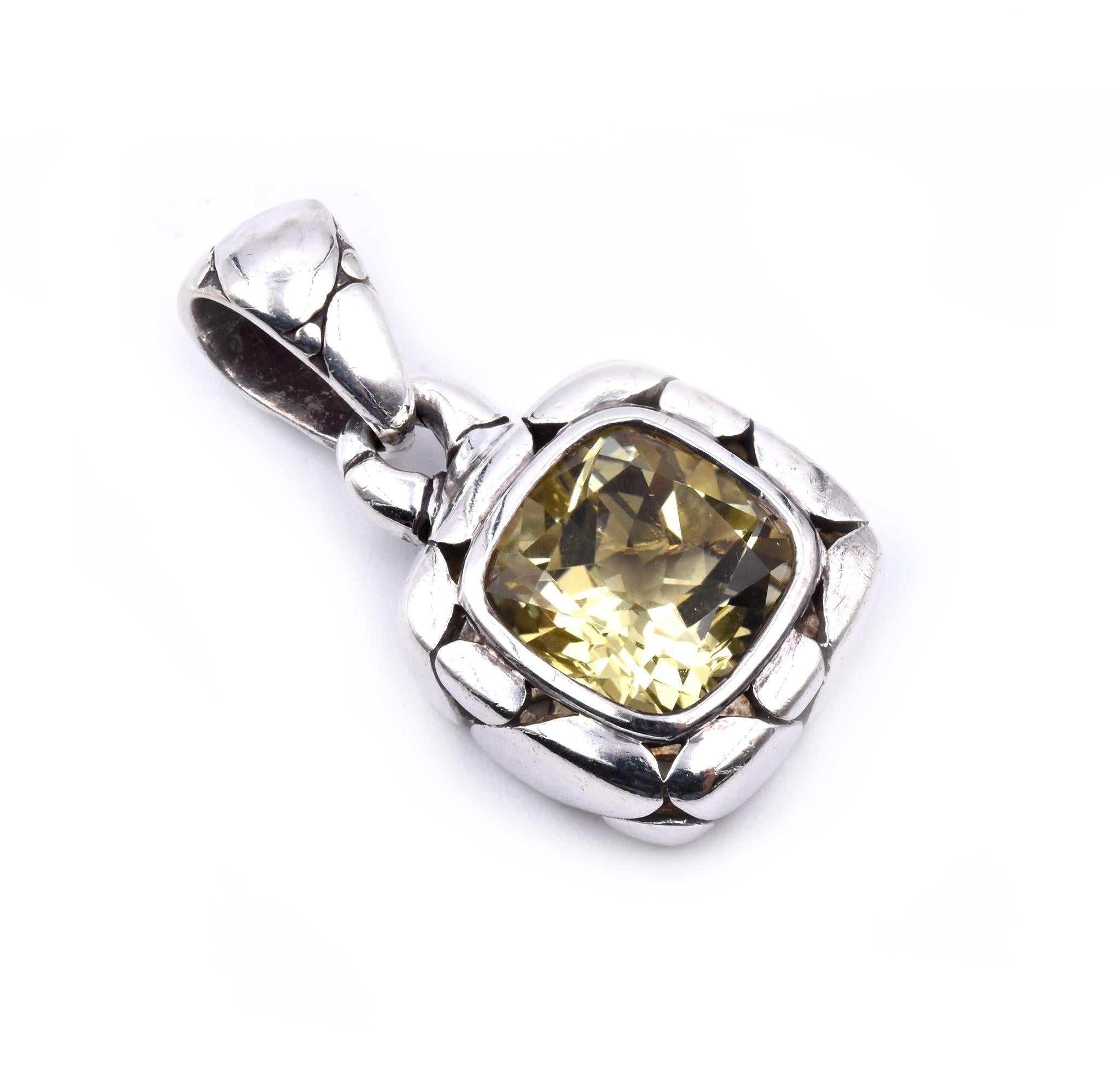 Designer: John Hardy
Material: sterling silver 
Dimensions: pendant measures 28.5 X 15.5mm
Weight: 6.18 grams
