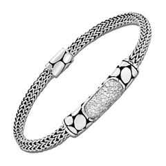 John Hardy Sterling Silver Kali Diamond Station Bracelet