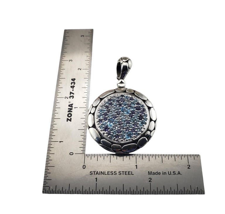 John Hardy Sterling Silver Kali Lavafire Sea Colorway Pendant #15656